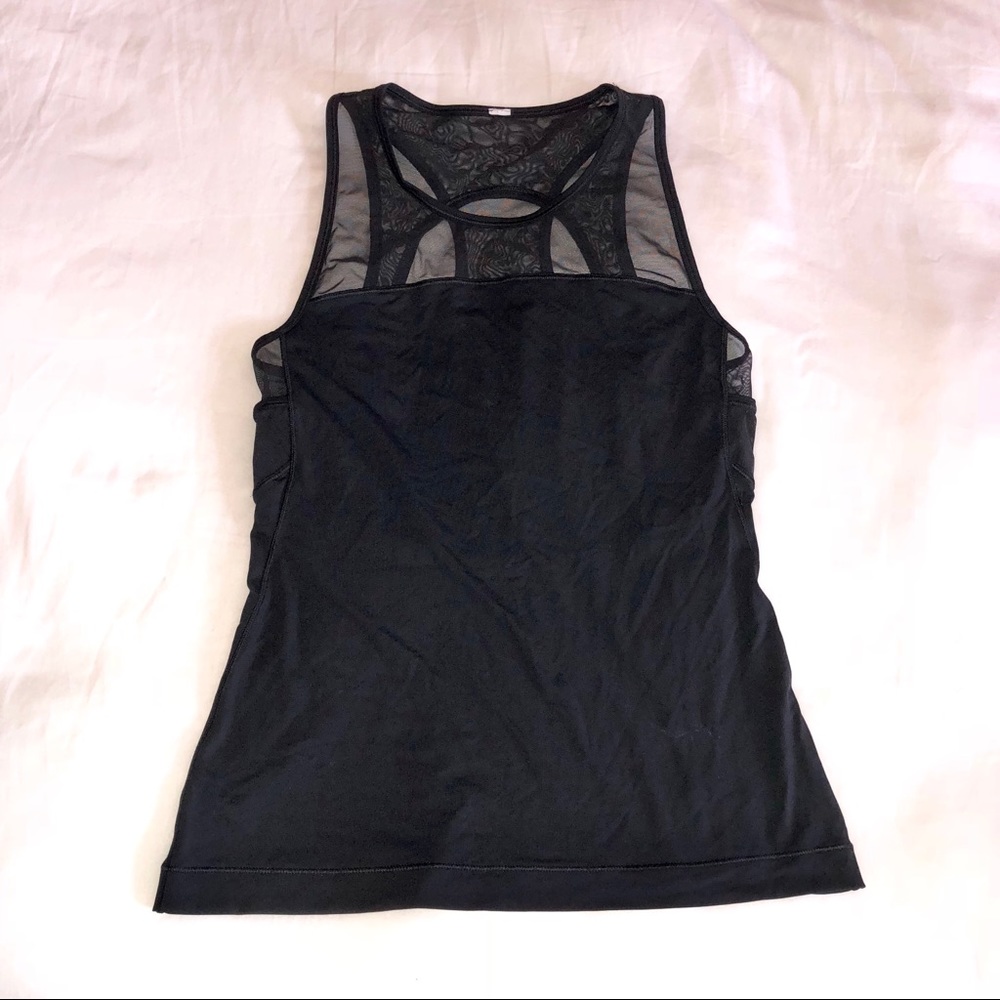 Lululemon Mesh Tank - Black, Size 4